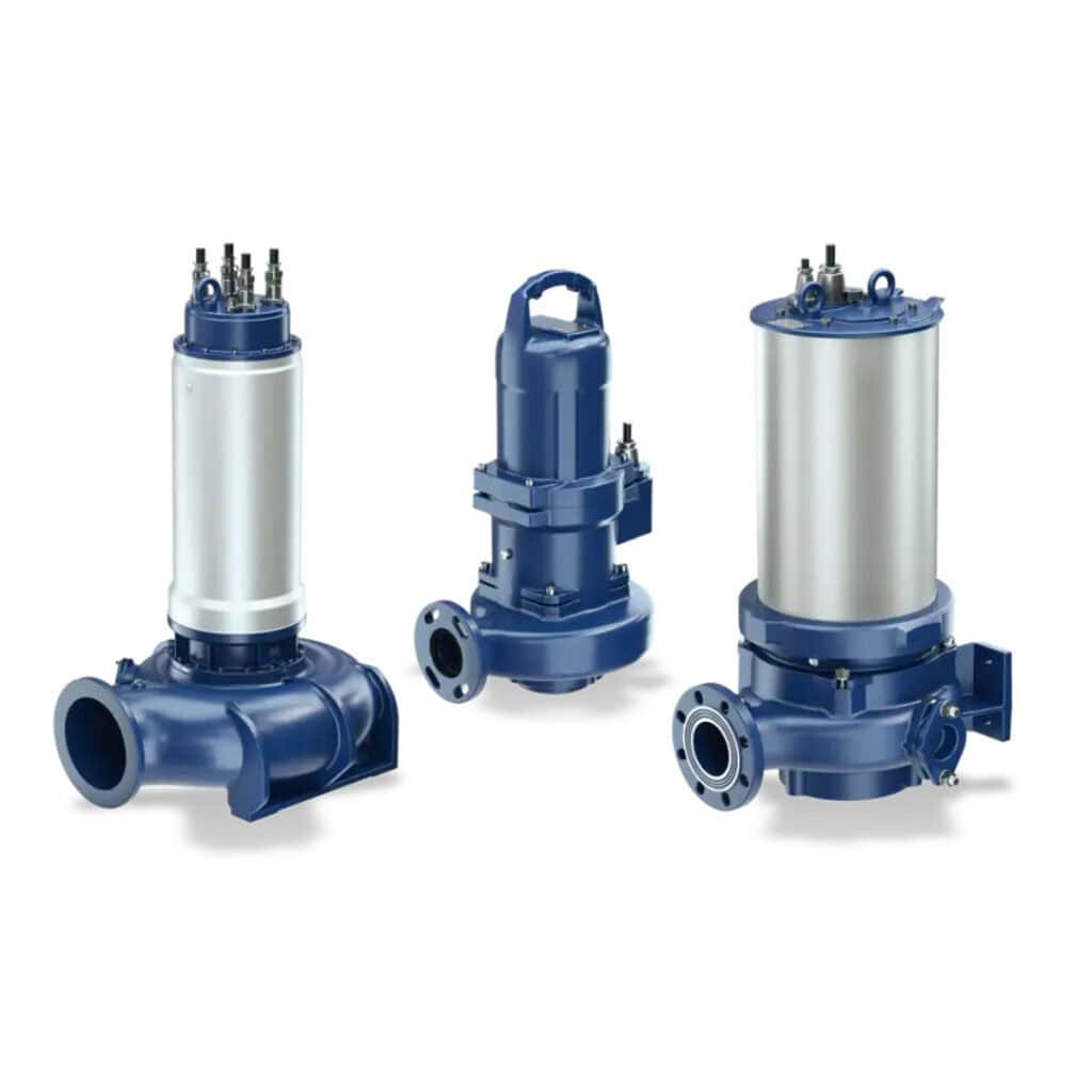 KSB Amarex KRT submersible motor pumps in three configurations